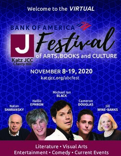 NOVEMBER 8-19, 2020 - Welcome to the VIRTUAL - BLACK EPHRON - Katz JCC