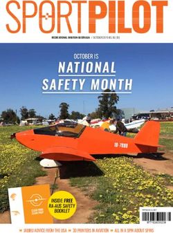 NATIONAL SAFETY MONTH - OCTOBER IS - INSIDE: FREE RA-AUS SAFETY - Recreational Aviation Australia