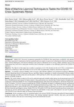 Role of Machine Learning Techniques to Tackle the COVID-19 Crisis: Systematic Review - XSL FO