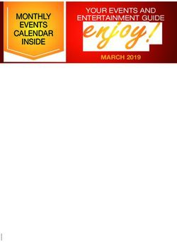 MONTHLY EVENTS CALENDAR INSIDE - YOUR EVENTS AND ENTERTAINMENT GUIDE MARCH 2019 - Neighbourly