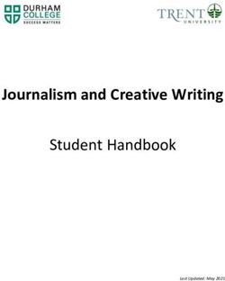 Journalism and Creative Writing - Student Handbook - Trent ...
