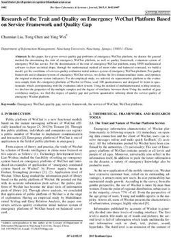 RESEARCH OF THE TRAIT AND QUALITY ON EMERGENCY WECHAT PLATFORM BASED ON SERVICE FRAMEWORK AND QUALITY GAP