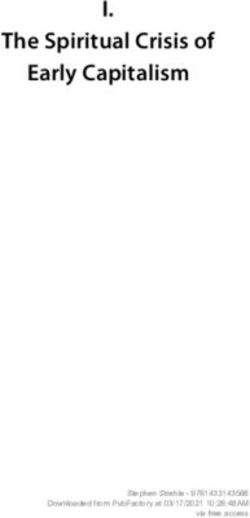 I. The Spiritual Crisis of Early Capitalism - Peter Lang Publishing