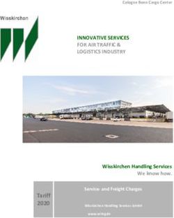 INNOVATIVE SERVICES FOR AIR TRAFFIC & LOGISTICS INDUSTRY - Tariff 2020 - Wisskirchen Handling Services GmbH
