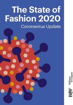 THE STATE OF FASHION 2020 - CORONAVIRUS UPDATE - MCKINSEY