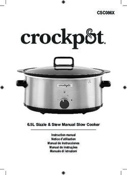 CSC086X - 6.5L Sizzle & Stew Manual Slow Cooker Instruction manual Notice d'utilisation