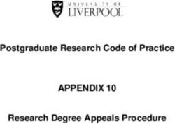 APPENDIX 10 Postgraduate Research Code of Practice Research Degree Appeals Procedure - University of Liverpool