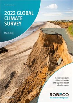 2022 GLOBAL CLIMATE SURVEY - March 2022 - How investors are taking on the risks and opportunities of climate change - Robeco