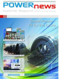 Green Power - Fit for the future - Customer Magazineinformative up-to-date pioneering