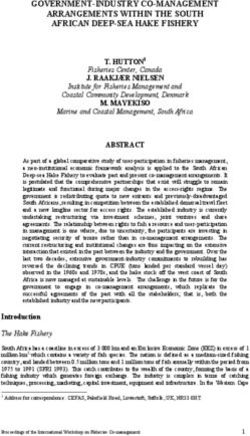 GOVERNMENT-INDUSTRY CO-MANAGEMENT ARRANGEMENTS WITHIN THE SOUTH AFRICAN DEEP-SEA HAKE FISHERY