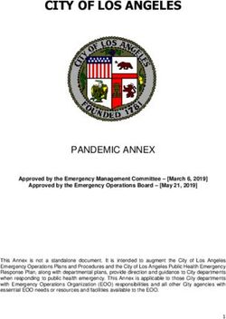 CITY OF LOS ANGELES - PANDEMIC ANNEX - Emergency Management Department