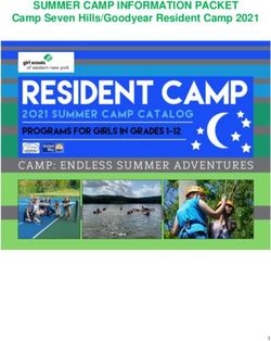 SUMMER CAMP INFORMATION PACKET - Camp Seven Hills/Goodyear Resident Camp 2021