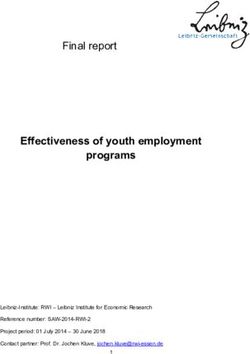 Effectiveness of youth employment programs - Leibniz-Gemeinschaft