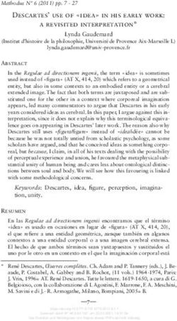 Descartes' use of "idea" in his early work: a revisited interpretation* - Nomos eLibrary
