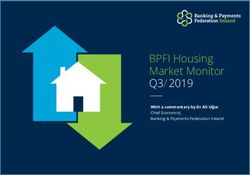 BPFI Housing Market Monitor - Q3/ 2019 With a commentary by Dr Ali Uğur Chief Economist, Banking & Payments Federation Ireland