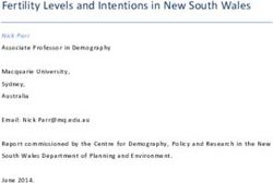 Fertility Levels and Intentions in New South Wales