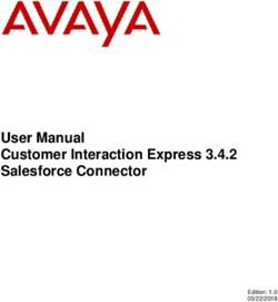 User Manual Customer Interaction Express 3.4.2 Salesforce Connector - Edition: 1.0 05/22/2018 - Avaya Support