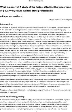 What is poverty? A study of the factors affecting the judgement of poverty by future welfare state professionals