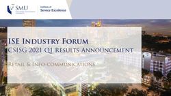 ISE Industry Forum CSISG 2021 Q1 Results Announcement - Retail & Info-communications