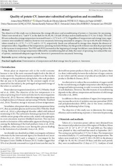 Quality of potato CV. innovator submitted refrigeration and recondition