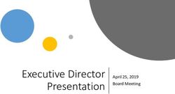 Executive Director Presentation - April 25, 2019 Board Meeting - School Nutrition Association ...