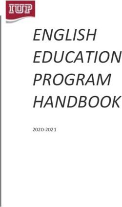 ENGLISH EDUCATION PROGRAM HANDBOOK 2020-2021 - Indiana ...