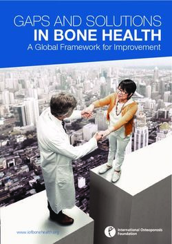 IN BONE HEALTH GAPS AND SOLUTIONS - A Global Framework for Improvement - International Osteoporosis Foundation