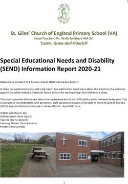 Special Educational Needs and Disability (SEND) Information Report 2020-21 - St Giles' C ...