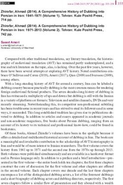 Zhirafar, Ahmad (2014). A Comprehensive History of Dubbing into Persian in Iran: 1941-1971 (Volume 1). Tehran: Kule Poshti Press, 714 pp ...