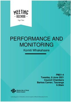 PERFORMANCE AND MONITORING - Komiti Whakahaere PM21-4 Tuesday, 8 June 2021 Council Chambers Barkes Corner, Tauranga 9.30am - Tuesday, 8 ...