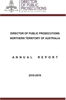 DIRECTOR OF PUBLIC PROSECUTIONS NORTHERN TERRITORY OF AUSTRALIA 2018-2019