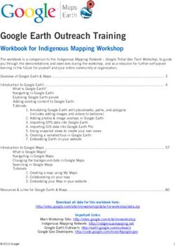 Google Earth Outreach Training - Workbook for Indigenous Mapping Workshop
