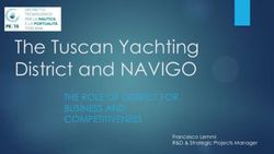 The Tuscan Yachting District and NAVIGO - THE ROLE OF DISTRICT FOR BUSINESS AND COMPETITIVENESS
