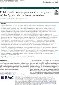 Public health consequences after ten years of the Syrian crisis: a literature review