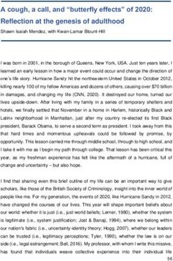 A cough, a call, and "butterfly effects" of 2020: Reflection at the genesis of adulthood