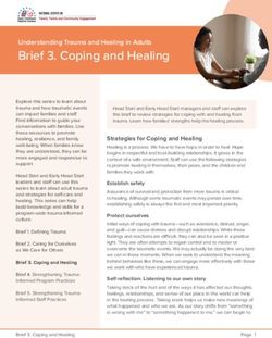 Brief 3. Coping and Healing - Understanding Trauma and Healing in Adults - Brazelton Touchpoints Center