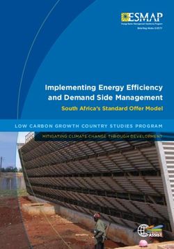 Implementing Energy Efficiency and Demand Side Management - South Africa's Standard Offer Model