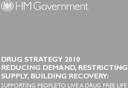 DRUG STRATEGY 2010 REDUCING DEMAND, RESTRICTING SUPPLY, BUILDING RECOVERY: SUPPORTING PEOPLE TO LIVE A DRUG FREE LIFE