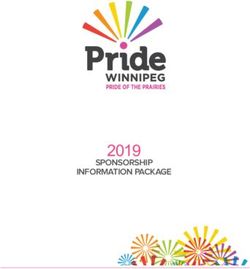 2019 SPONSORSHIP INFORMATION PACKAGE - Pride Winnipeg