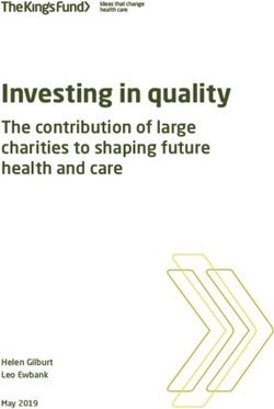 Investing in quality The contribution of large charities to shaping future health and care - The King's Fund