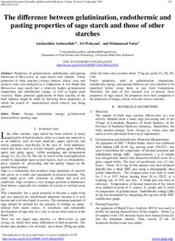 The difference between gelatinization, endothermic and pasting properties of sago starch and those of other starches