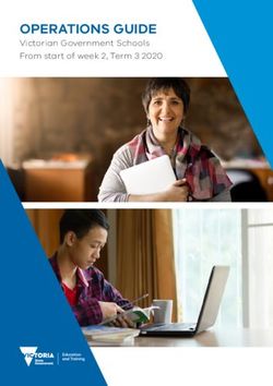 OPERATIONS GUIDE Victorian Government Schools From start of week 2, Term 3 2020 - Independent Schools Victoria