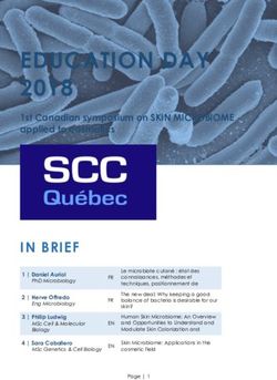 EDUCATION DAY 2018 1st Canadian symposium on SKIN MICROBIOME applied to cosmetics