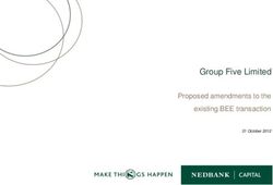 Group Five Limited Proposed amendments to the existing BEE transaction