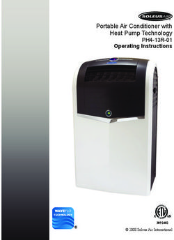 Portable Air Conditioner with Heat Pump Technology - PH4-13R-01 Operating Instructions