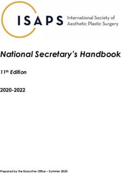 National Secretary's Handbook - 11th Edition 2020-2022 - ISAPS
