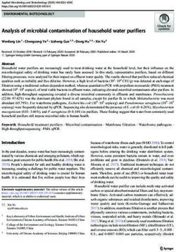 Analysis of microbial contamination of household water purifiers