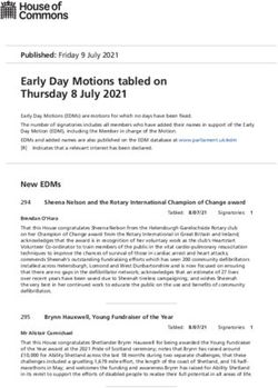 Early Day Motions tabled on Thursday 8 July 2021 - Commons business papers