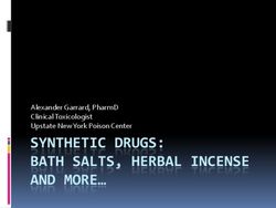 SYNTHETIC DRUGS: BATH SALTS, HERBAL INCENSE AND MORE - Alexander Garrard, PharmD Clinical Toxicologist Upstate New York Poison Center
