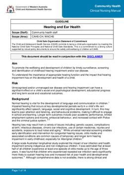 Hearing and Ear Health - Child and Adolescent Health Service
